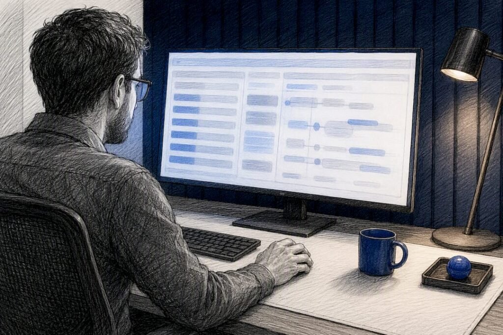 Privacy engineer reviewing health ad tracking activity