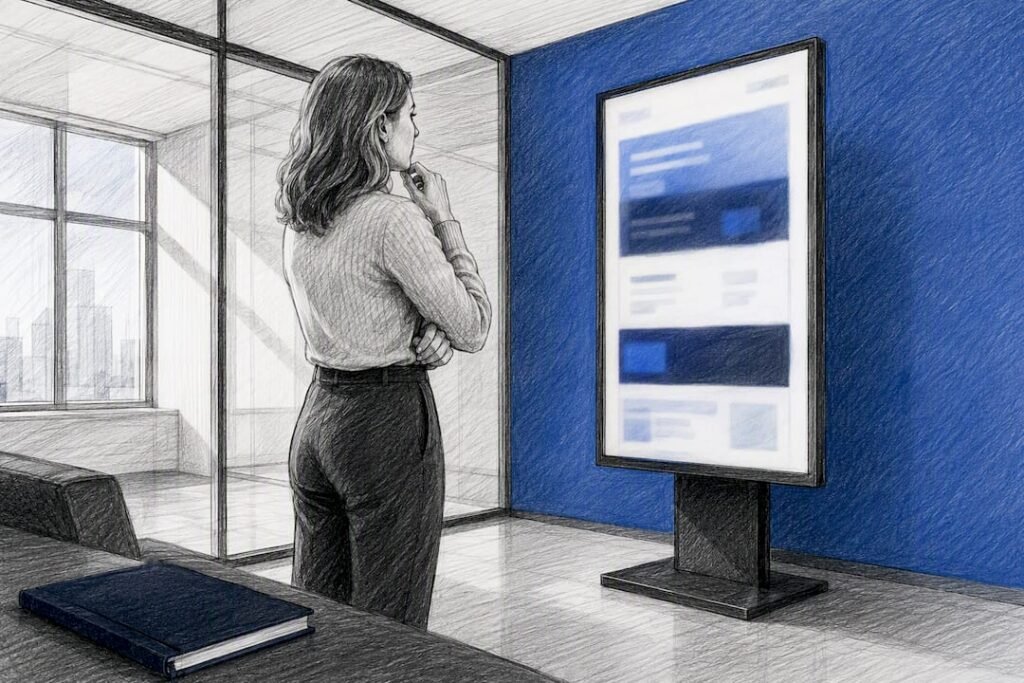 Marketer reviewing telehealth compliance content