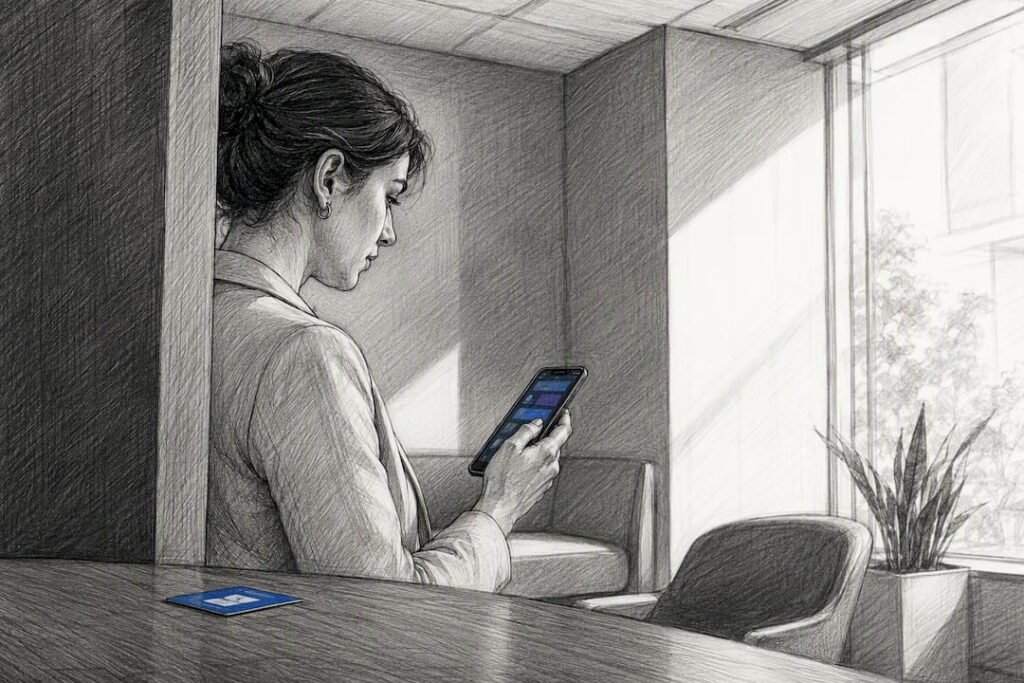 Coordinator reviewing a private healthcare text